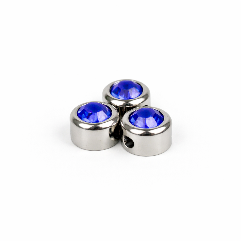 Extra birthstone charm silver