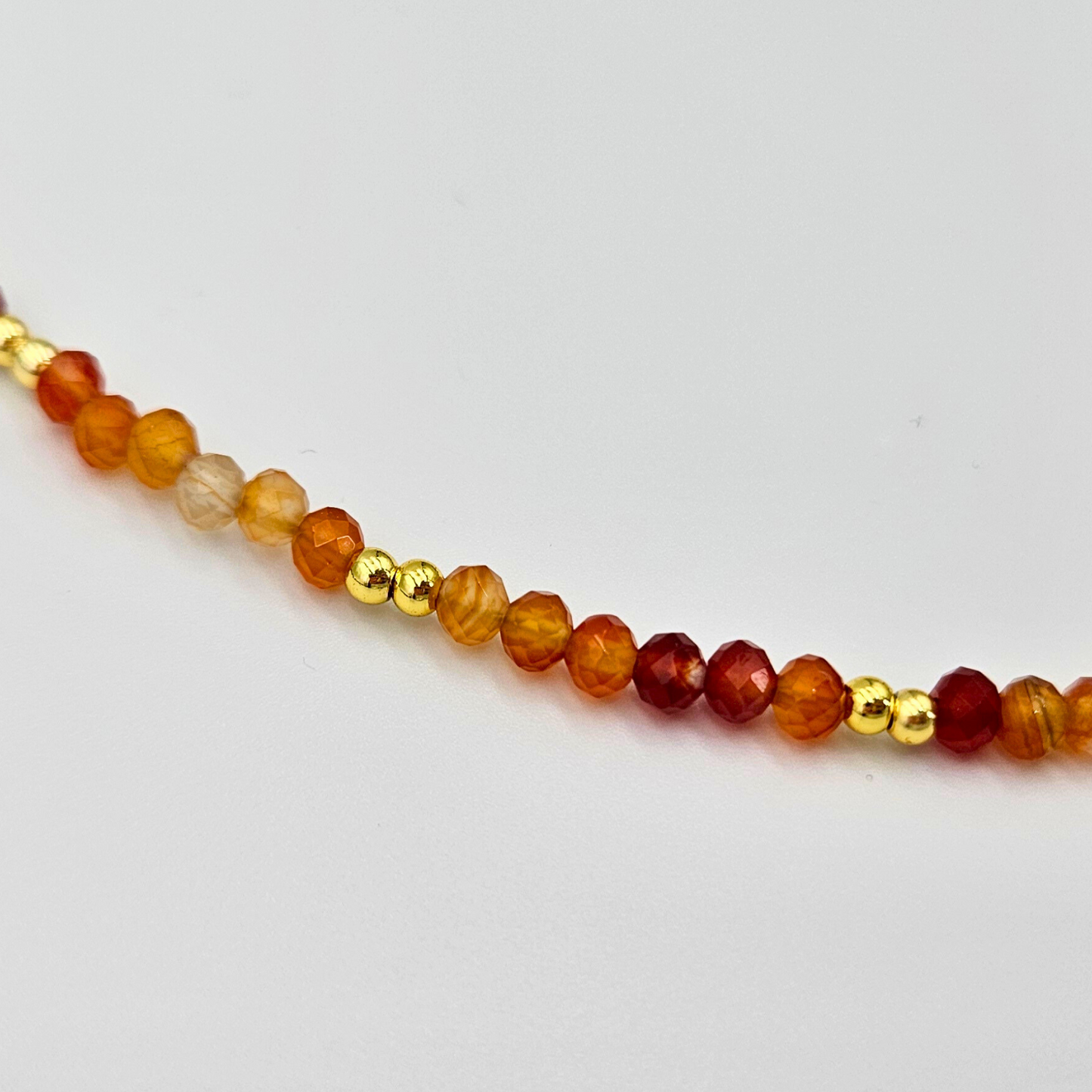 Ketting carneool goud
