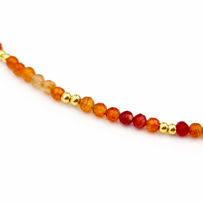 Carnelian gold necklace