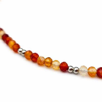 Silver carnelian necklace
