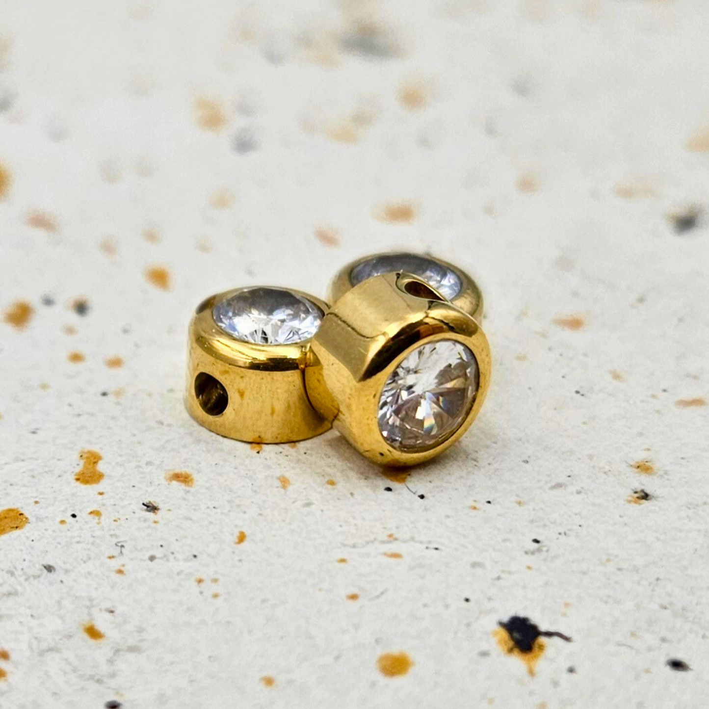 Extra geboortesteen bedel goud