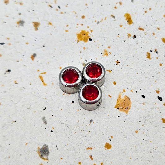 Extra geboortesteen bedel zilver