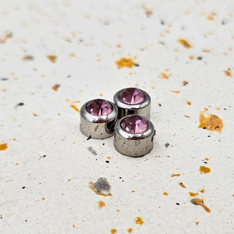 Extra geboortesteen bedel zilver