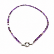 Amethyst silver necklace