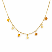 Amber gold necklace