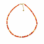 Carnelian gold necklace