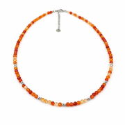 Silver carnelian necklace
