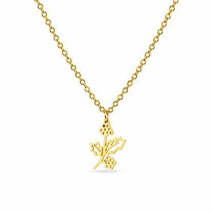 Geboortebloem ketting goud