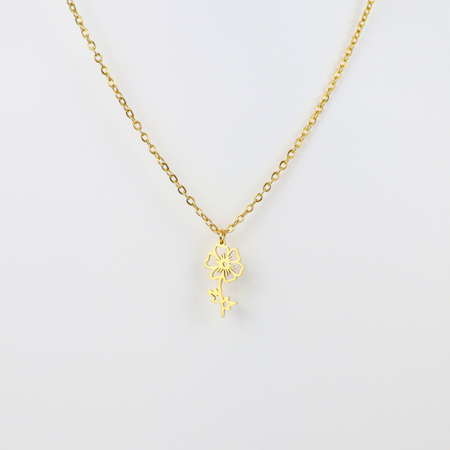 Ketting geboortebloem oktober goud