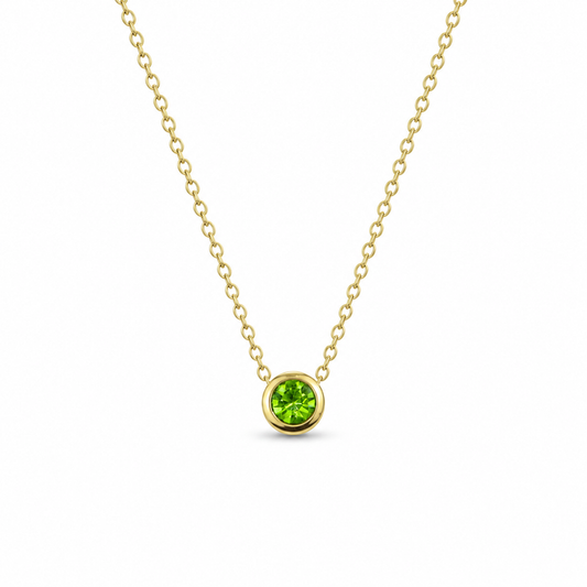 Ketting geboortesteen augustus goud