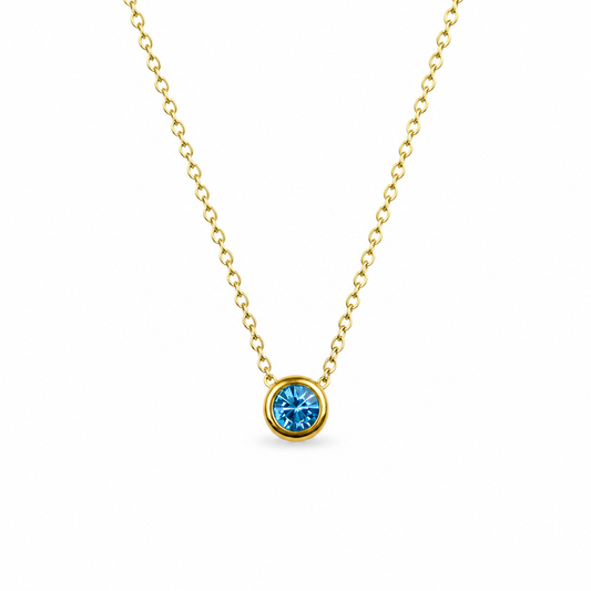 December birthstone necklace gold