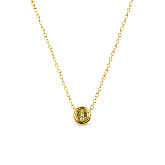 November birthstone necklace gold