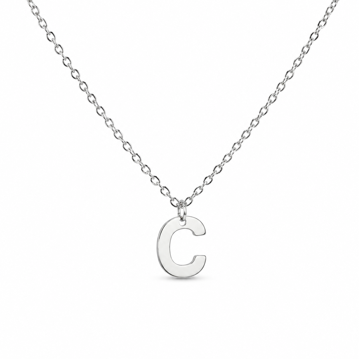 Silver Initial Necklace