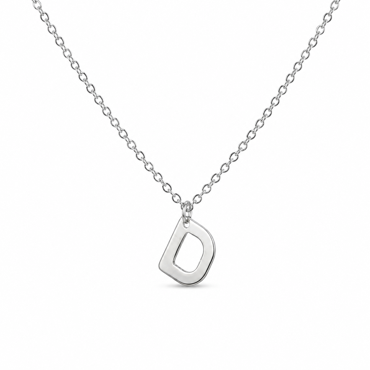 Silver Initial Necklace
