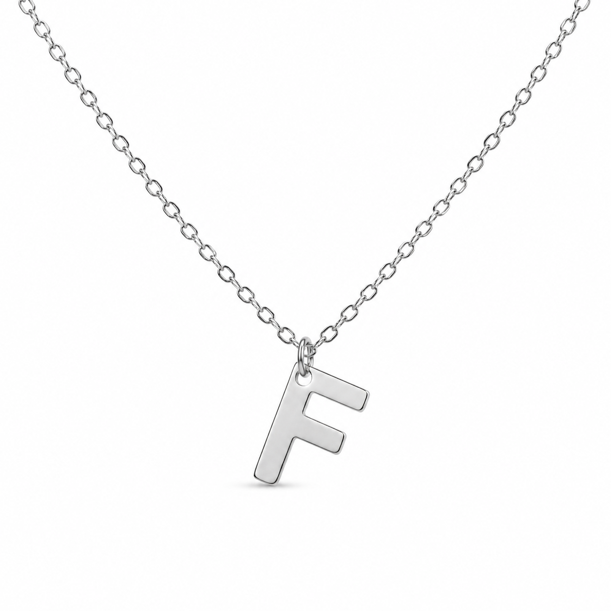Silver Initial Necklace