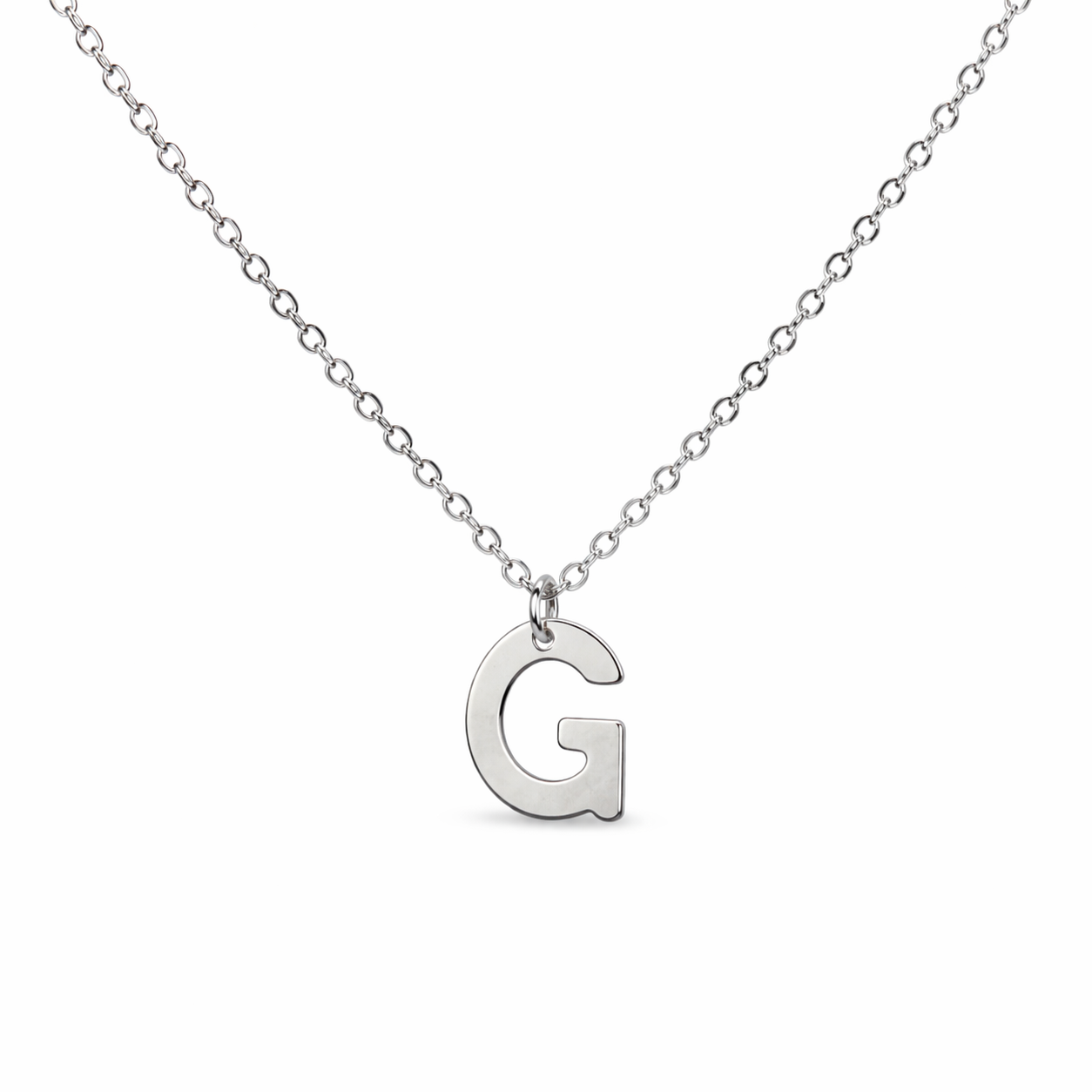 Silver Initial Necklace