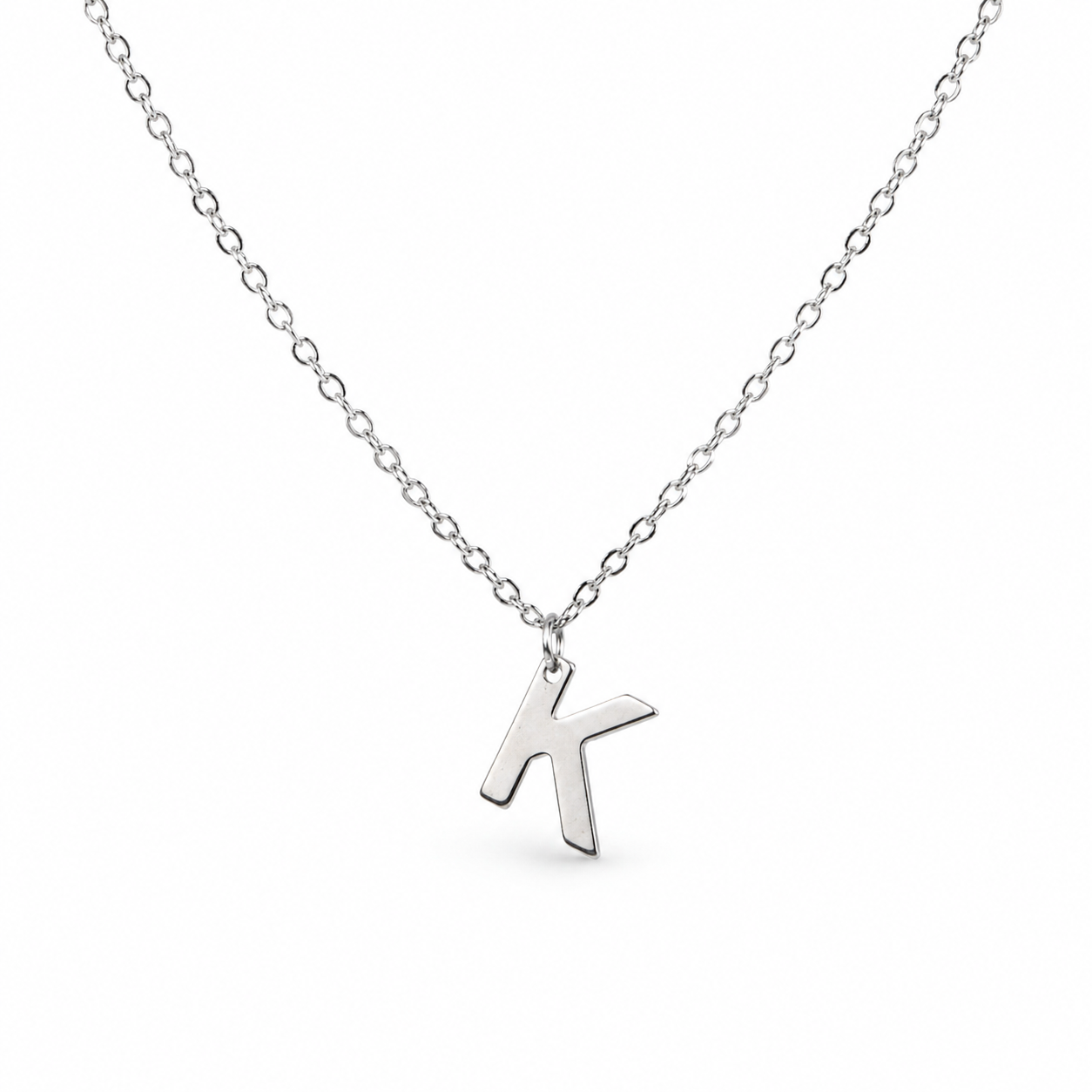 Silver Initial Necklace