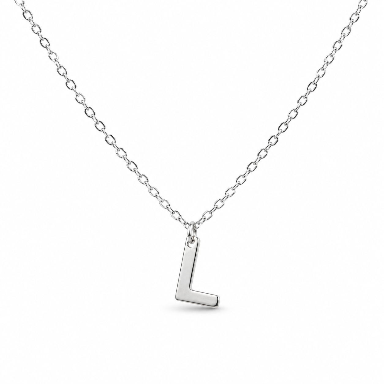 Silver Initial Necklace