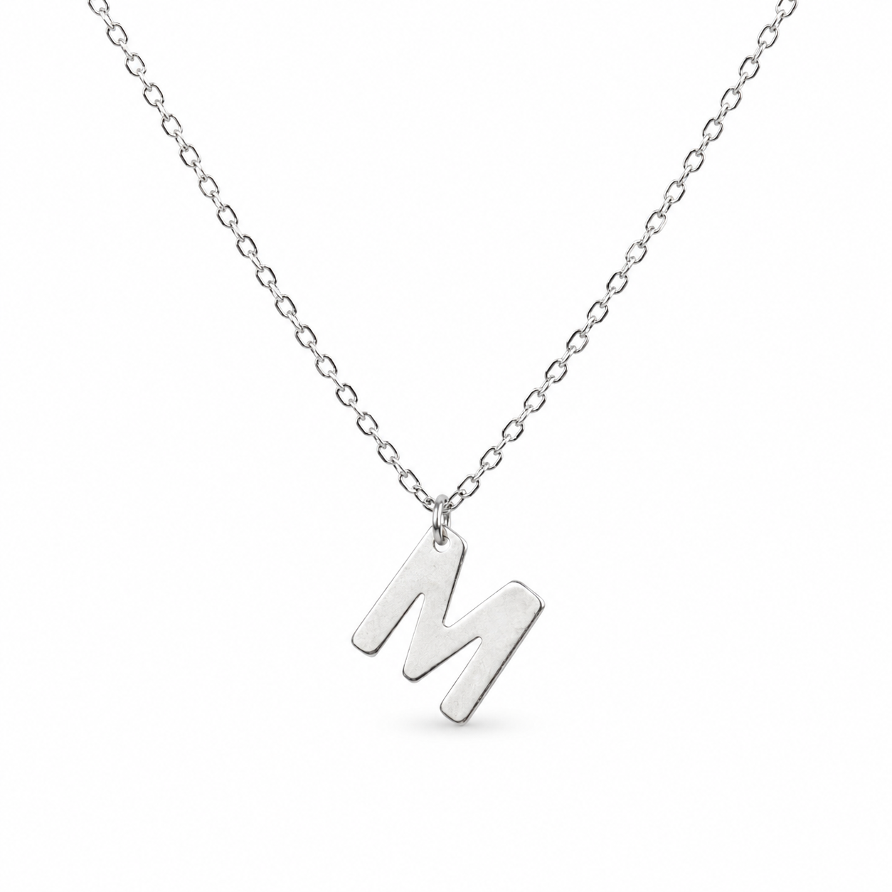 Silver Initial Necklace
