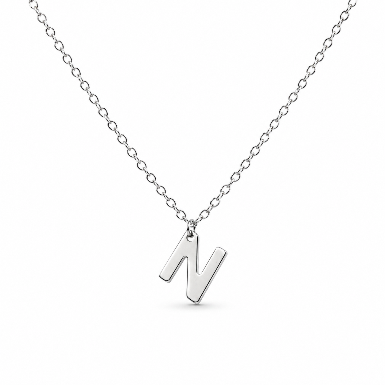 Silver Initial Necklace
