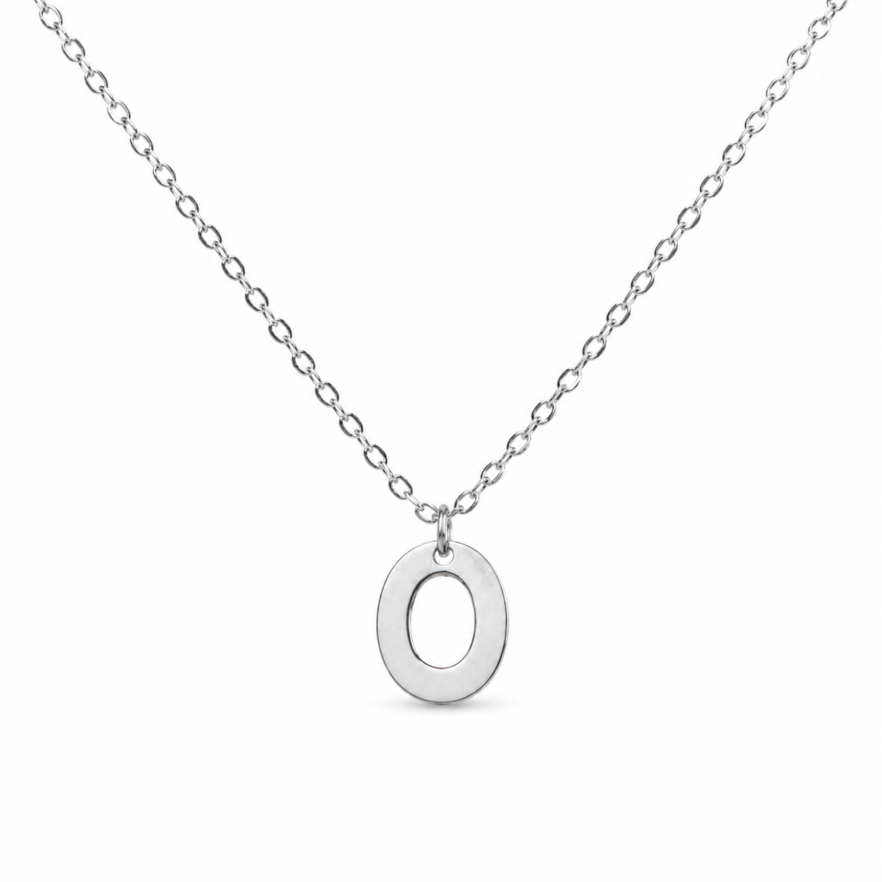 Silver Initial Necklace