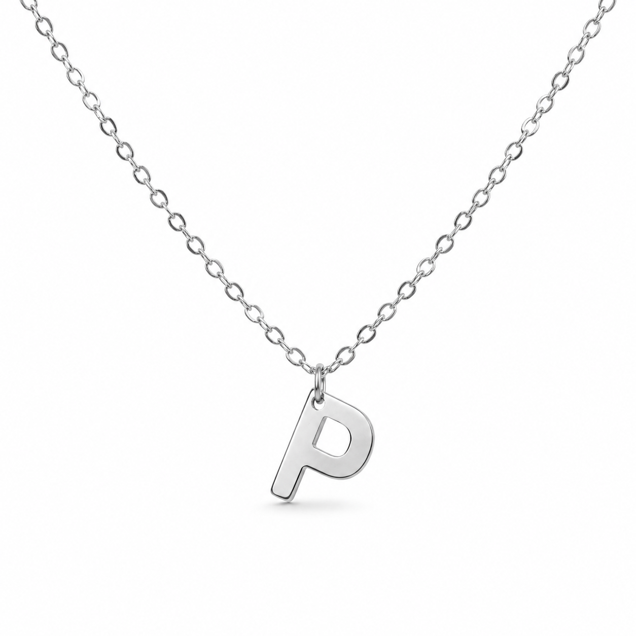 Silver Initial Necklace