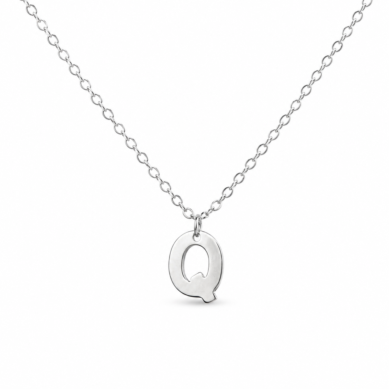 Silver Initial Necklace