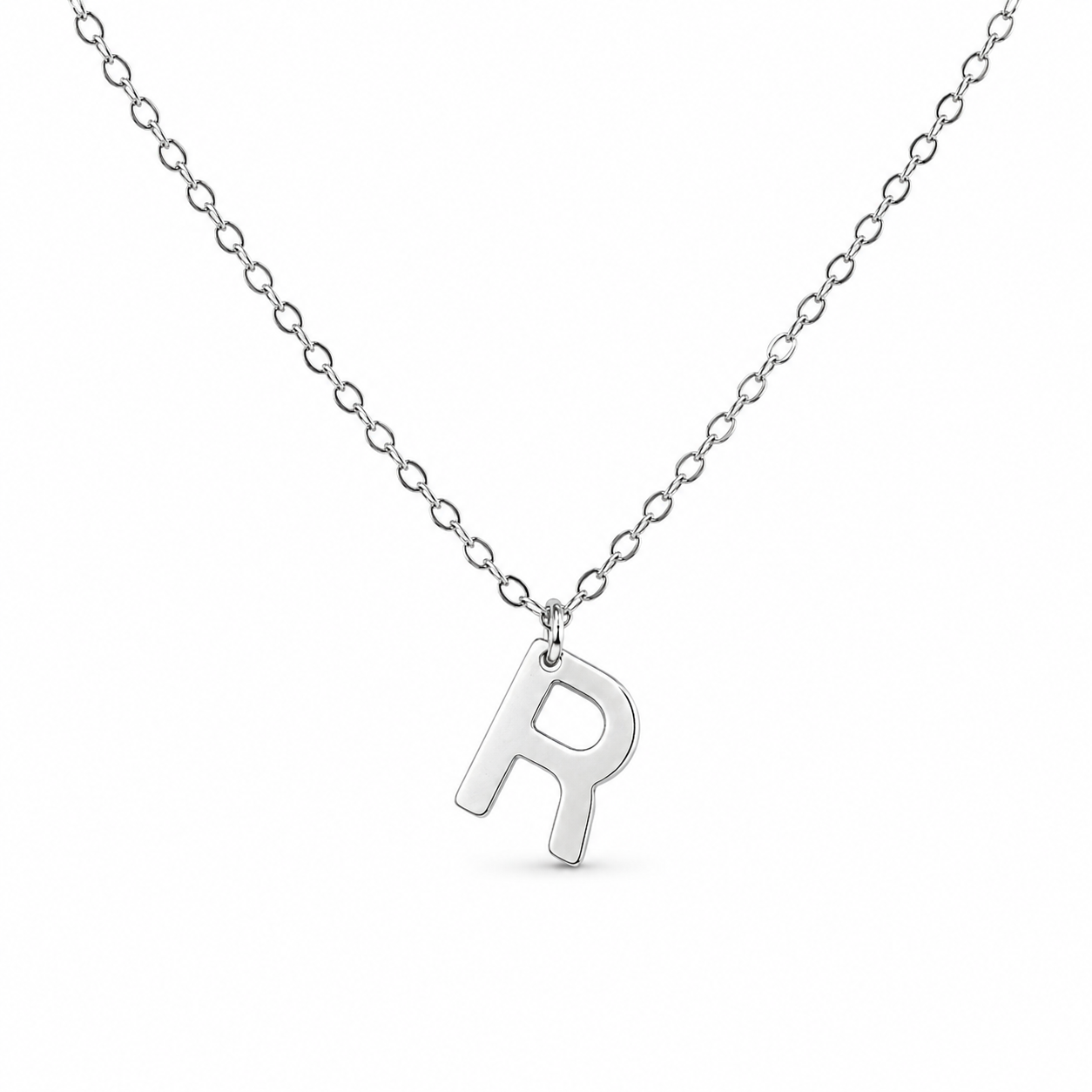 Silver Initial Necklace