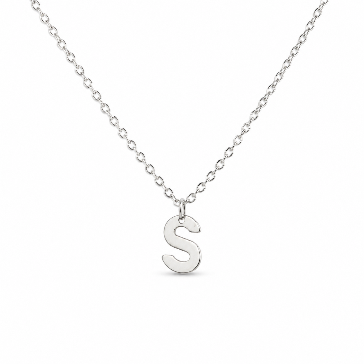 Silver Initial Necklace