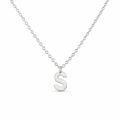 Silver Initial Necklace
