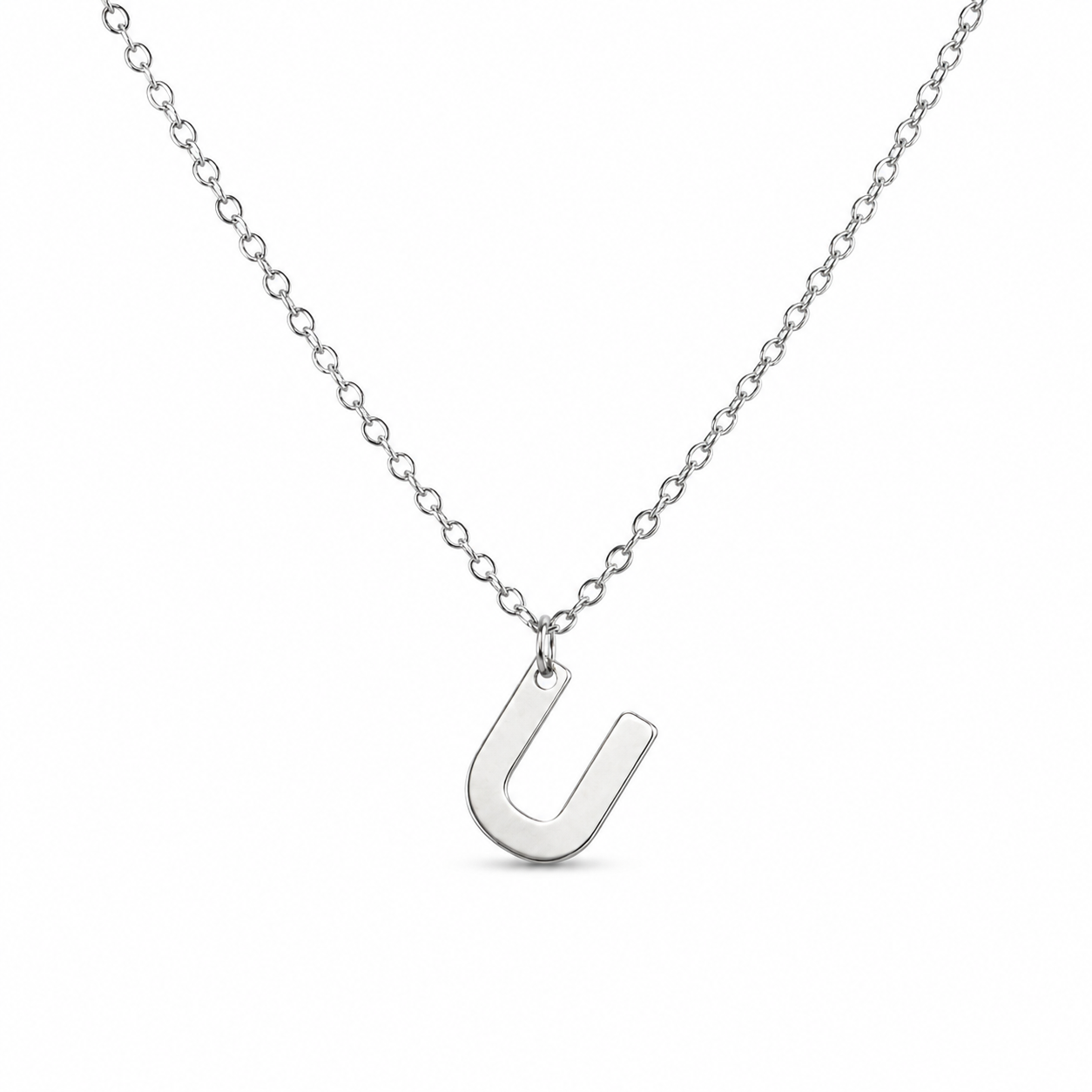 Silver Initial Necklace