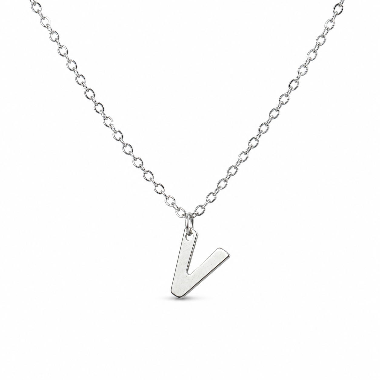 Silver Initial Necklace