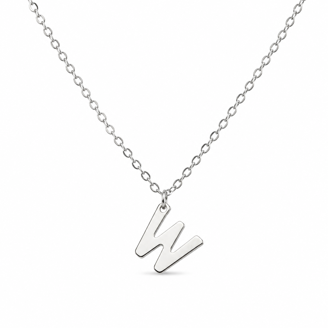 Silver Initial Necklace