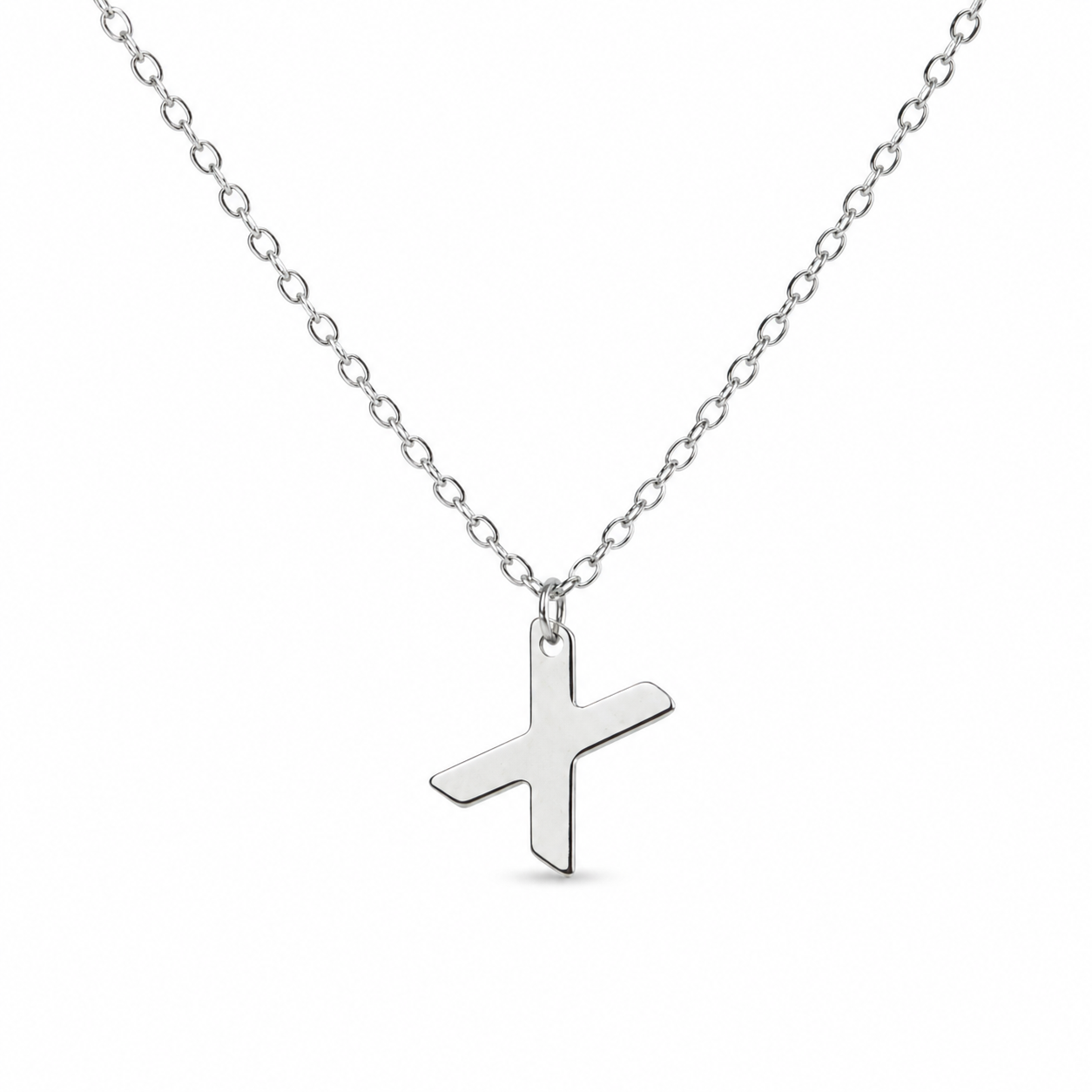 Silver Initial Necklace