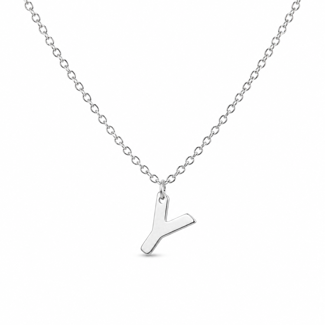 Silver Initial Necklace