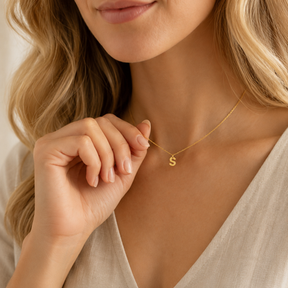 Ketting initiaal goud