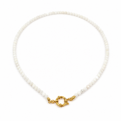 Moonstone gold necklace