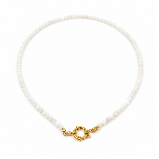 Moonstone gold necklace