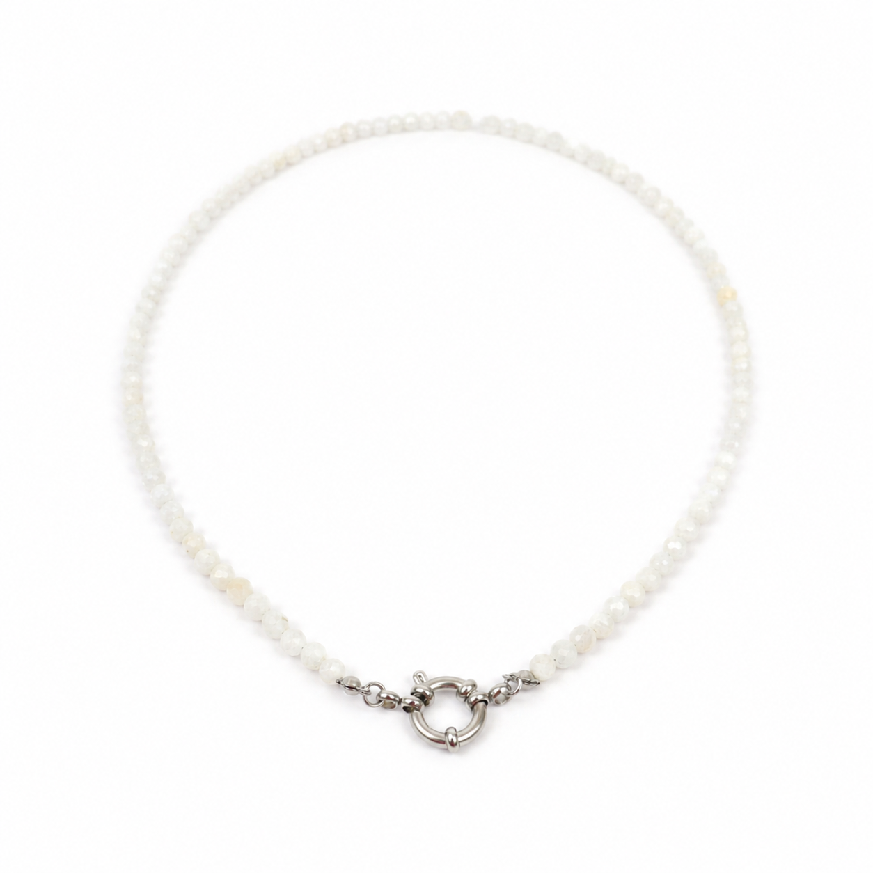Silver moonstone necklace