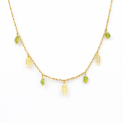 Peridot gold necklace