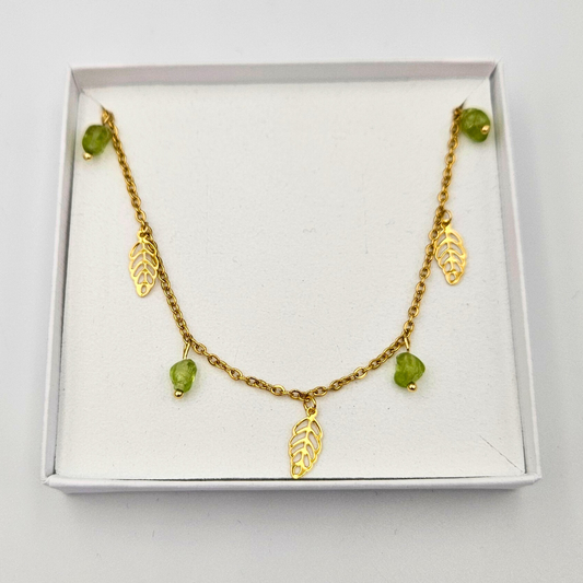 Ketting peridot goud