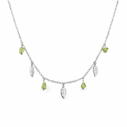 Peridot silver necklace