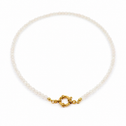 Rose quartz gold necklace