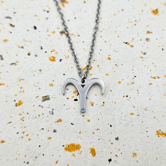 Ketting gemaakt van stainless steel met sterrenbeeld ram
