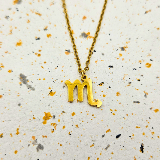 Ketting van goldplated stainless steel met sterrenbeeld schorpioen