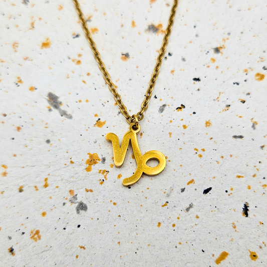 Ketting van goldplated stainless steel met sterrenbeeld steenbok