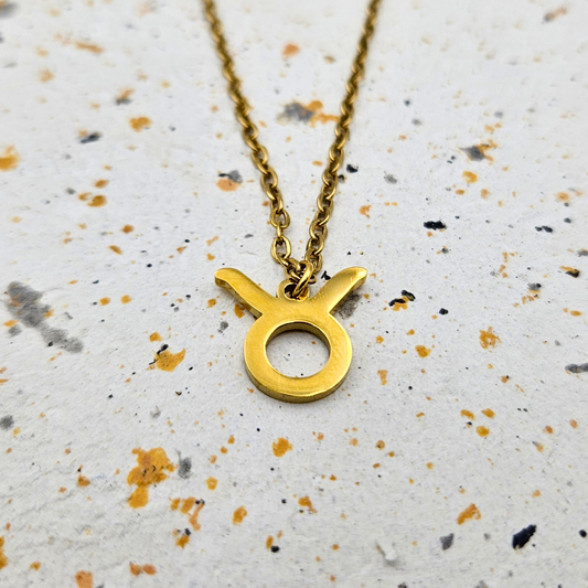 Ketting van goldplated stainless steel met sterrenbeeld stier