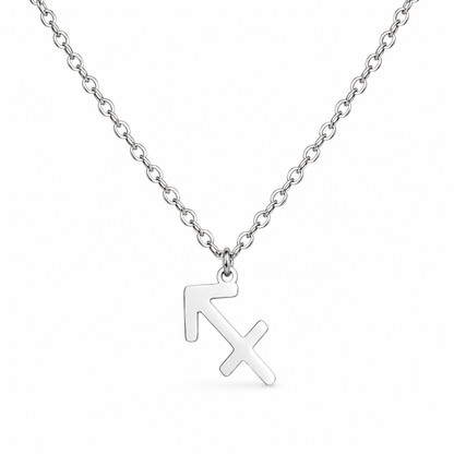 Ketting gemaakt van stainless steel met het symbool van het sterrenbeeld boogschutter