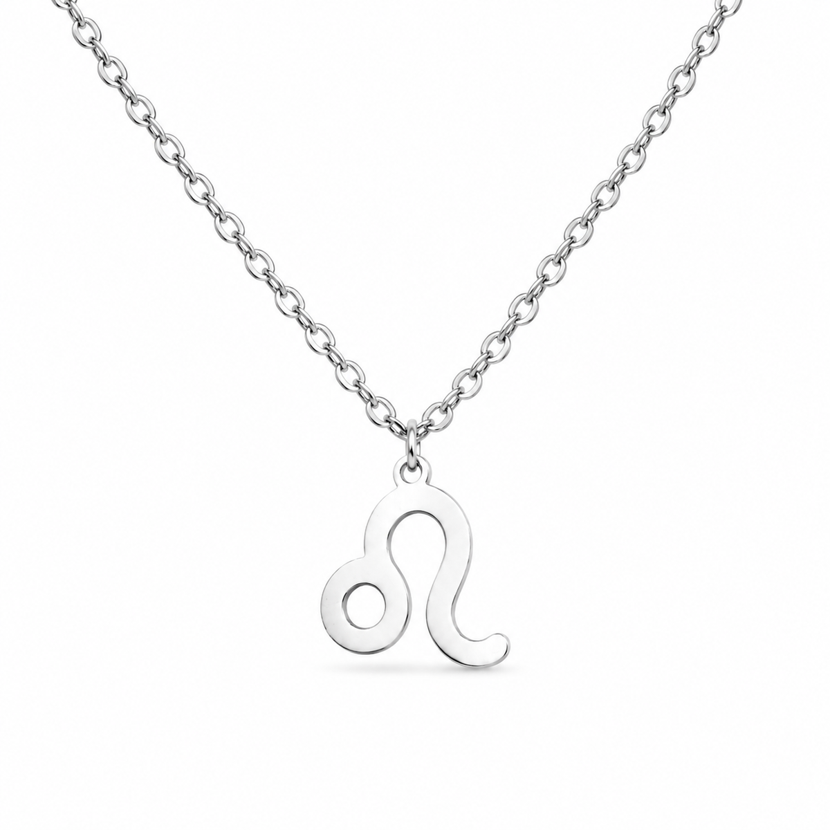 Ketting gemaakt van stainless steel met het symbool van het sterrenbeeld leeuw