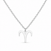 Ketting gemaakt van stainless steel met het symbool van het sterrenbeeld ram
